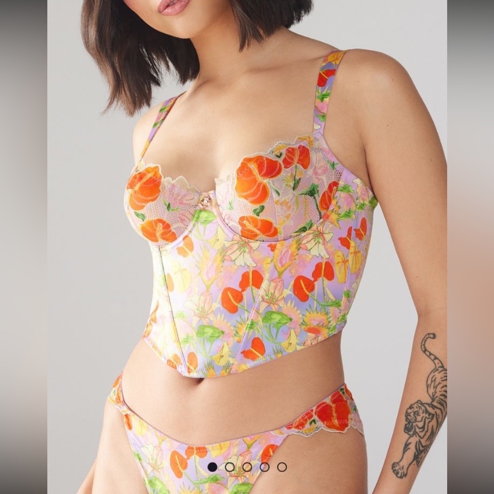 Savage X Fenty Mutha Nature Satin Bustier